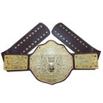 Big Gold Brown strap full gold Championship wrestling belt Replica,