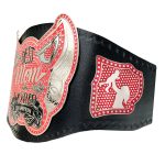 World Greatest Mom Wrestling Championship Belt Gold Coated Zinc Metal Real Leather Strap - Image 2