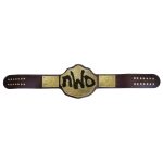 NWO Spray Big Gold Heavyweight Title Belts Replica  Diecast Brown Leather Strap - Image 4