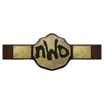 NWO Spray Big Gold Heavyweight Title Belts Replica  Diecast Brown Leather Strap