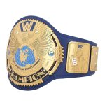 W Big Eagle Championship Wrestling Title Belt Replica, Blue Strap - Image 2